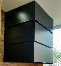 COIFA BOX PRETA 74 COM ALTURA DE 1,30 M