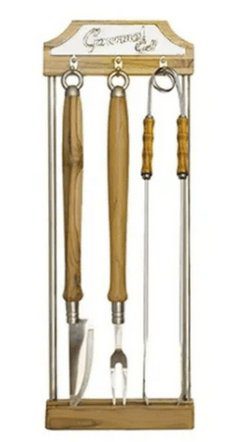 CONJUNTO GOURMET GRILL, PEGADOR, GARFO E FACA