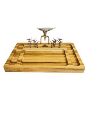 TÁBUA APERITIVO COM 13 TRIDENTES