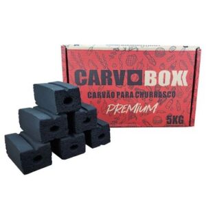 CARVÃO PREMIUM PARA CHURRASCO SEM FUMAÇA CAIXA 5KG ECOLÓGICA - CARVOBOXX