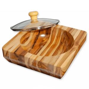 GAMELA COM TAMPA DE VIDRO MÉDIA