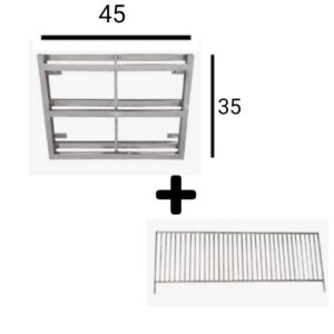 KIT SUPORTE SUSPENSO 45CM + GRELHA DE DESCANSO
