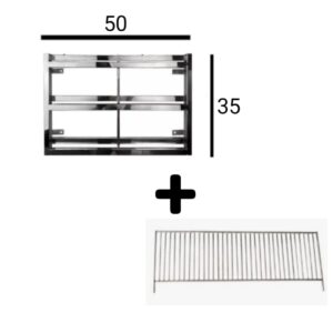 KIT SUPORTE SUSPENSO 50CM + GRELHA DE DESCANSO