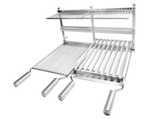 KIT SUPORTE SUSPENSO 60CM + GRELHA DE DESCANSO + GRELHA URUGUAIANA/ARAMADA + GRELHA ARGENTINA